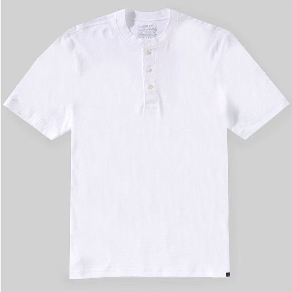 Faherty White Men's Henley Tee - XL - NWT